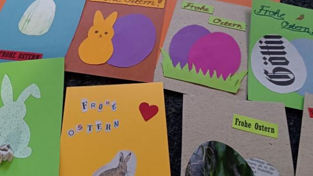 Jedem Osternest ist eine individuelle Grußkarte beigelegt. | Foto: Michael Müller / kpg Jedem Osternest ist eine individuelle Grußkarte beigelegt. | Foto: Michael Müller / kpg