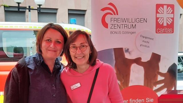 „Engagement macht glücklich“, sagen Lena Bunte und Maria Weiss von der Caritas in Göttingen. | Foto: Caritas „Engagement macht glücklich“, sagen Lena Bunte und Maria Weiss von der Caritas in Göttingen. | Foto: Caritas