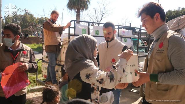 Hilfsgüterverteilung in der Stadt Lattakia/Syrien. | Foto: Caritas international / Caritas Syrien Hilfsgüterverteilung in der Stadt Lattakia/Syrien. | Foto: Caritas international / Caritas Syrien